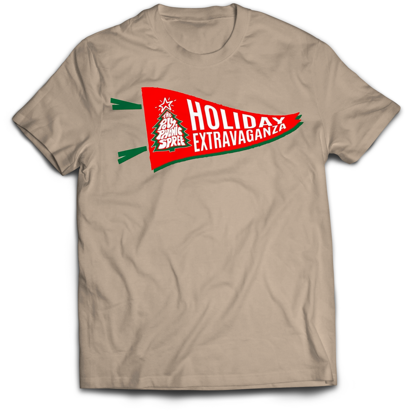 The Polyphonic Spree Holiday Extravaganza Pennant Tan Shirt